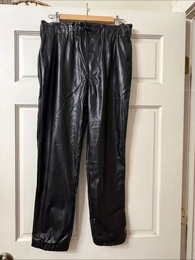 Chocolate Black Faux Leather Pants